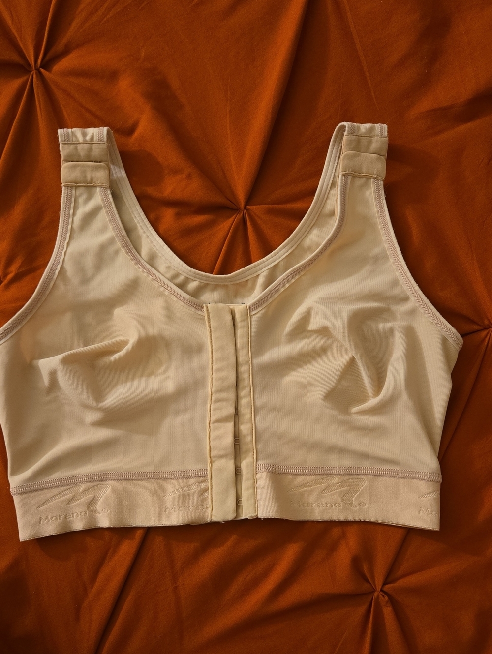 Front-Closure Marena Recovery Bra For Post Surgery in Cream — Smooth Support
